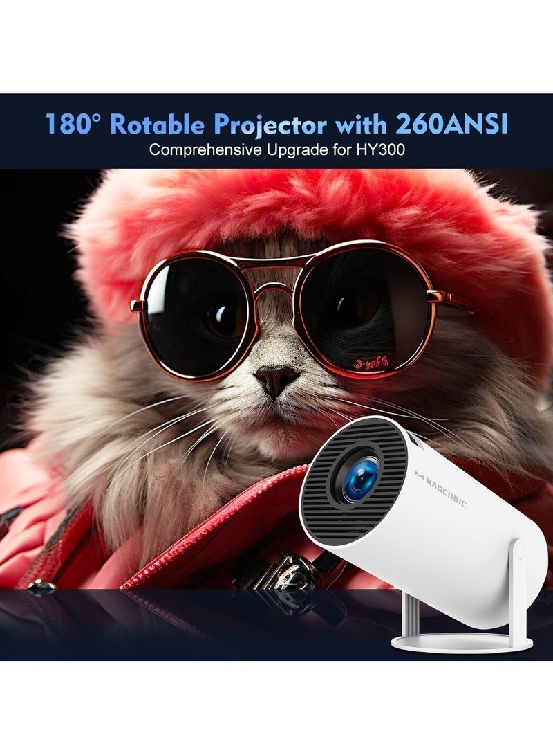 MAGCUBIC Mini Portable Projector - 5G Wifi 6 BT 5.0 Android 11, Projector 4K  Support 8000 Lumens, Horizontal Keystone Correction Auto Led Projector, Projector for Telephone - Image 2